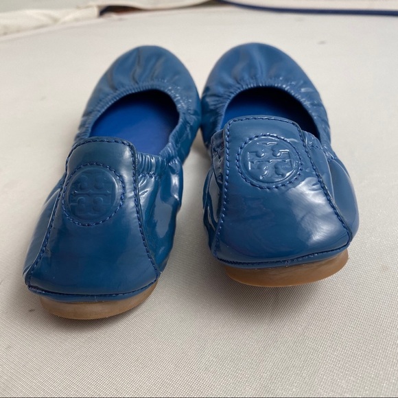 Tory Burch Eddie blue patent leather ballet flats - Picture 3 of 6
